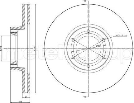 Fri.Tech. BD0665 - Тормозной диск autospares.lv