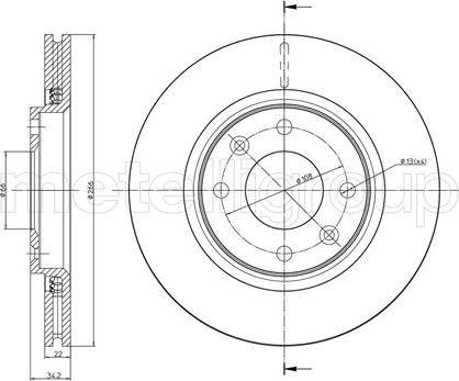 Fri.Tech. BD0666 - Тормозной диск autospares.lv