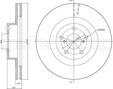 Fri.Tech. BD0667 - Тормозной диск autospares.lv