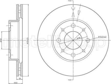 Fri.Tech. BD0686 - Тормозной диск autospares.lv