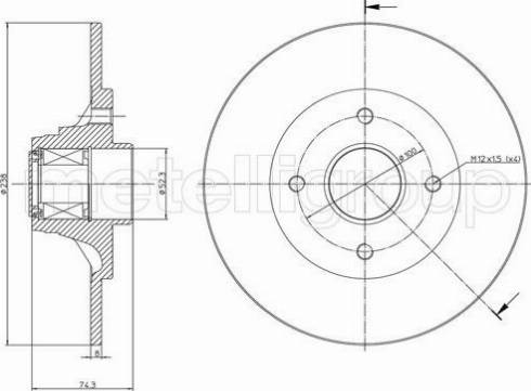 Fri.Tech. BD0688 - Тормозной диск autospares.lv