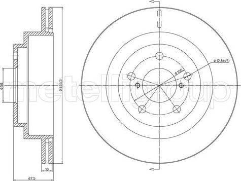 Fri.Tech. BD0683 - Тормозной диск autospares.lv