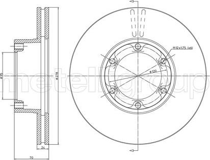 Fri.Tech. BD0682 - Тормозной диск autospares.lv