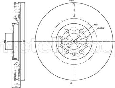 Fri.Tech. BD0636 - Тормозной диск autospares.lv