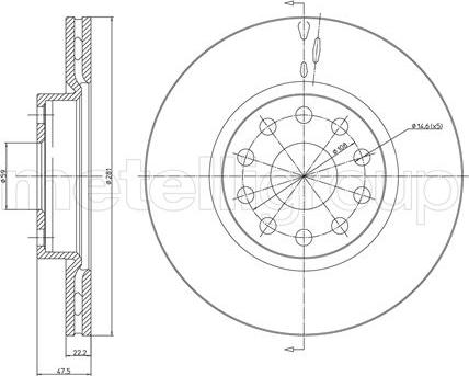 Fri.Tech. BD0677 - Тормозной диск autospares.lv