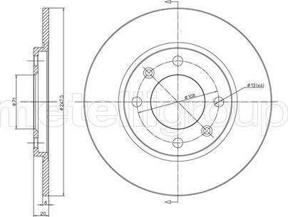 Fri.Tech. BD0043 - Тормозной диск autospares.lv