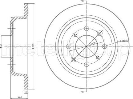 Fri.Tech. BD0051 - Тормозной диск autospares.lv