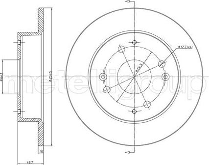 Fri.Tech. BD0052 - Тормозной диск autospares.lv