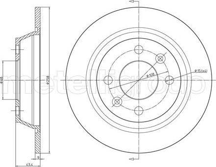 Fri.Tech. BD0057 - Тормозной диск autospares.lv