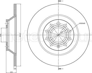 Fri.Tech. BD0069 - Тормозной диск autospares.lv