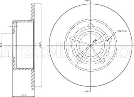 Fri.Tech. BD0060 - Тормозной диск autospares.lv