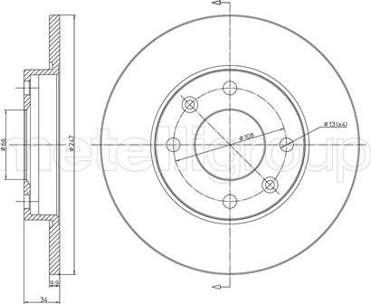 Fri.Tech. BD0002 - Тормозной диск autospares.lv