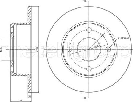 Fri.Tech. BD0007 - Тормозной диск autospares.lv