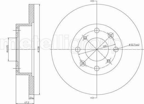 Fri.Tech. BD0018 - Тормозной диск autospares.lv