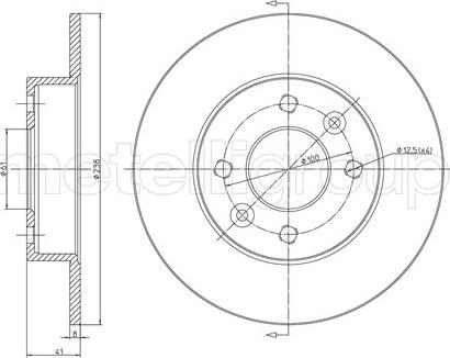 Fri.Tech. BD0030 - Тормозной диск autospares.lv