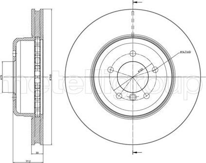 Fri.Tech. BD0075 - Тормозной диск autospares.lv