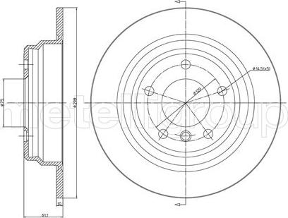 Fri.Tech. BD0197 - Тормозной диск autospares.lv