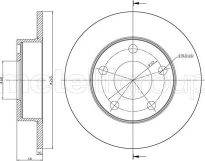 Fri.Tech. BD0154 - Тормозной диск autospares.lv