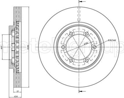 Fri.Tech. BD0155 - Тормозной диск autospares.lv