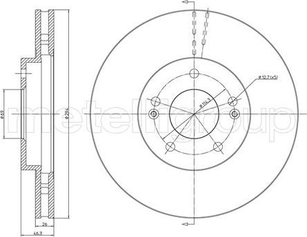 Fri.Tech. BD0153 - Тормозной диск autospares.lv