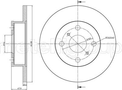 Fri.Tech. BD0160 - Тормозной диск autospares.lv