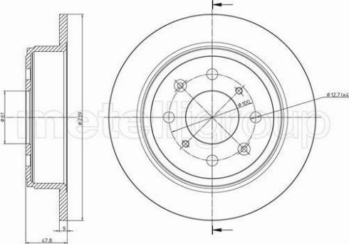 Fri.Tech. BD0113 - Тормозной диск autospares.lv