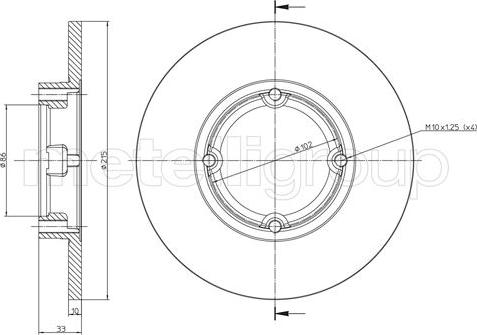 Fri.Tech. BD0117 - Тормозной диск autospares.lv