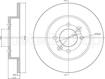 Fri.Tech. BD0181 - Тормозной диск autospares.lv