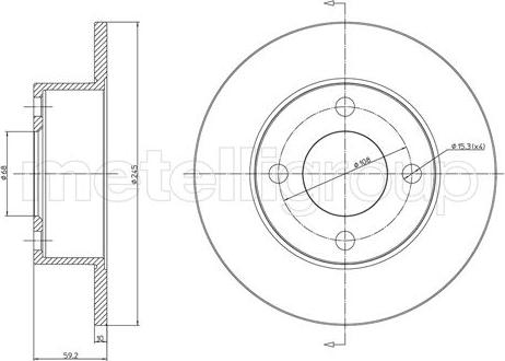 Fri.Tech. BD0134 - Тормозной диск autospares.lv