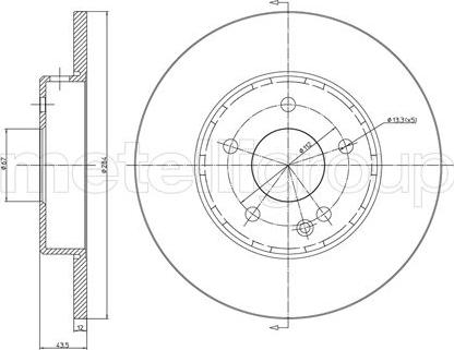 Fri.Tech. BD0131 - Тормозной диск autospares.lv