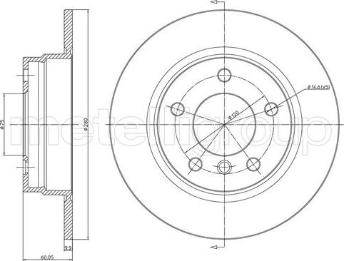 Fri.Tech. BD0128 - Тормозной диск autospares.lv