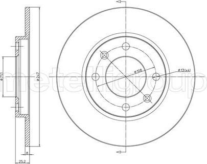 Fri.Tech. BD0175 - Тормозной диск autospares.lv