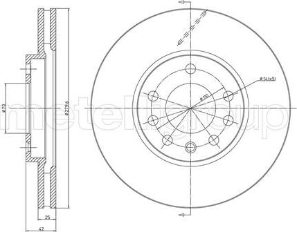 Fri.Tech. BD0841 - Тормозной диск autospares.lv