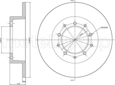 Fri.Tech. BD0843 - Тормозной диск autospares.lv