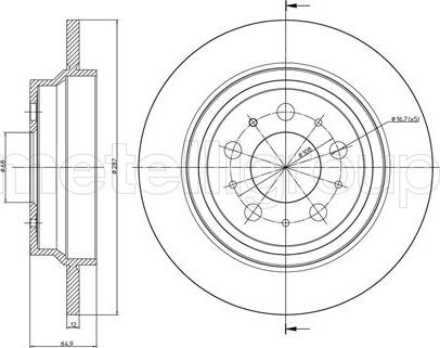 Fri.Tech. BD0855 - Тормозной диск autospares.lv