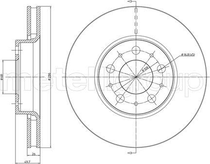 Fri.Tech. BD0804 - Тормозной диск autospares.lv