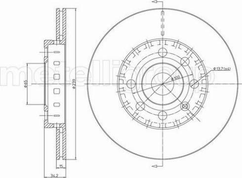 Fri.Tech. BD0801 - Тормозной диск autospares.lv