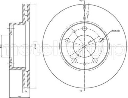 Fri.Tech. BD0834 - Тормозной диск autospares.lv