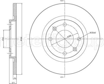 Fri.Tech. BD0835 - Тормозной диск autospares.lv