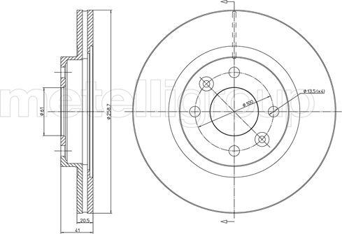 Fri.Tech. BD0836 - Тормозной диск autospares.lv