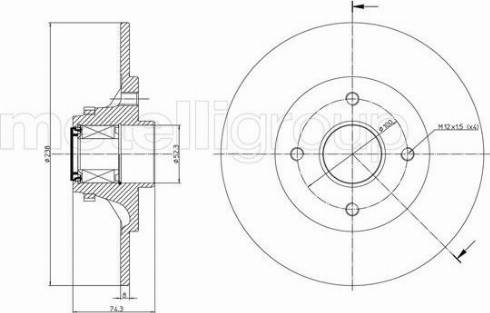 Fri.Tech. BD0830 - Тормозной диск autospares.lv