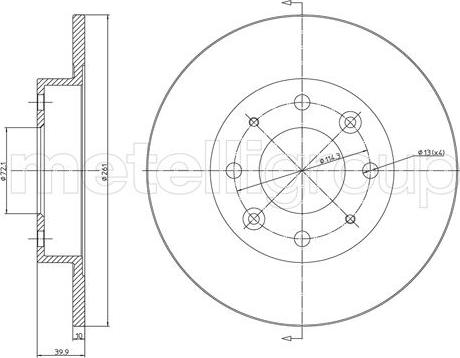 Fri.Tech. BD0871 - Тормозной диск autospares.lv