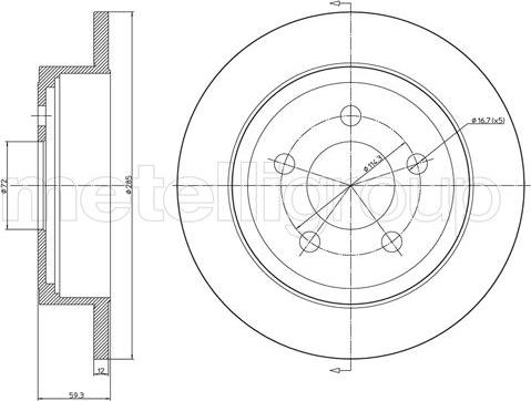 Rotinger RT 1317 - Тормозной диск autospares.lv