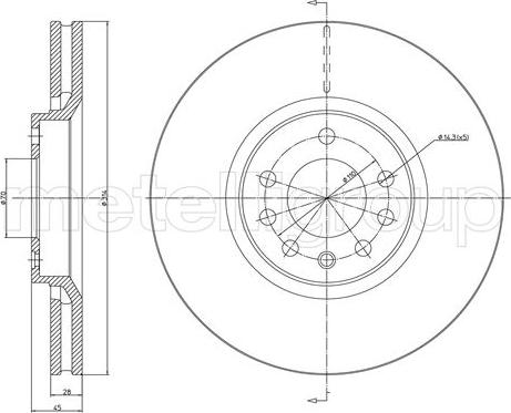 Fri.Tech. BD0398 - Тормозной диск autospares.lv