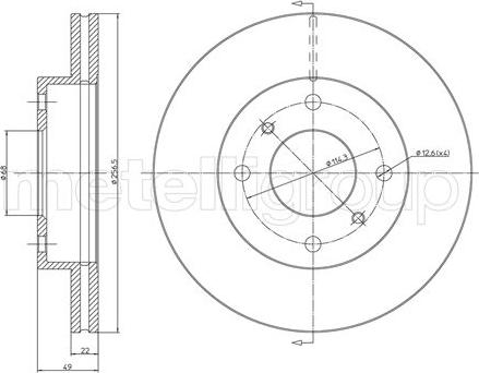 Fri.Tech. BD0350 - Тормозной диск autospares.lv