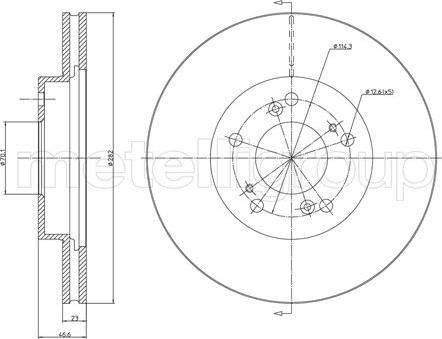 Fri.Tech. BD0358 - Тормозной диск autospares.lv