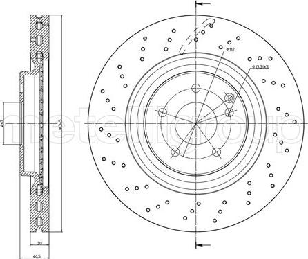 Fri.Tech. BD0308 - Тормозной диск autospares.lv