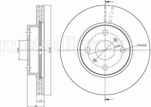 Fri.Tech. BD0303 - Тормозной диск autospares.lv