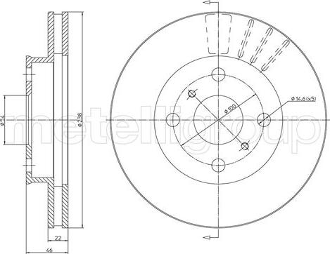 Fri.Tech. BD0384 - Тормозной диск autospares.lv