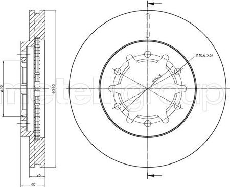 Fri.Tech. BD0386 - Тормозной диск autospares.lv